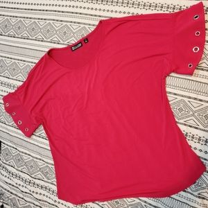 NY & Co 7th Ave Pink Blouse XL